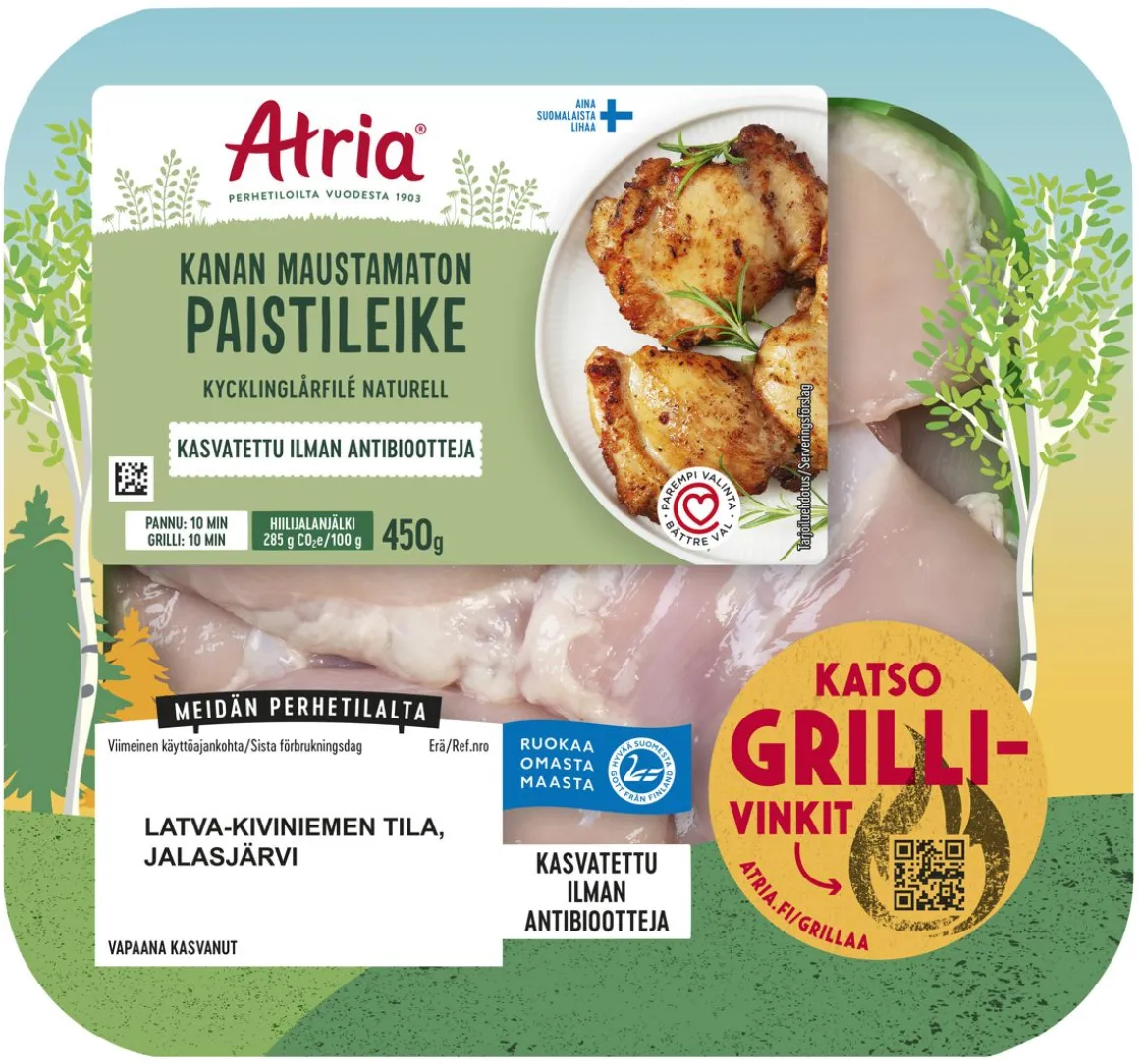 ATRIA KANAN PAISTILEIKE MAUSTAMATON 450 G