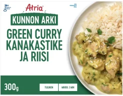 ATRIA KUNNON ARKI GREEN CURRY KANAKASTIKE JA RIISI 300 G