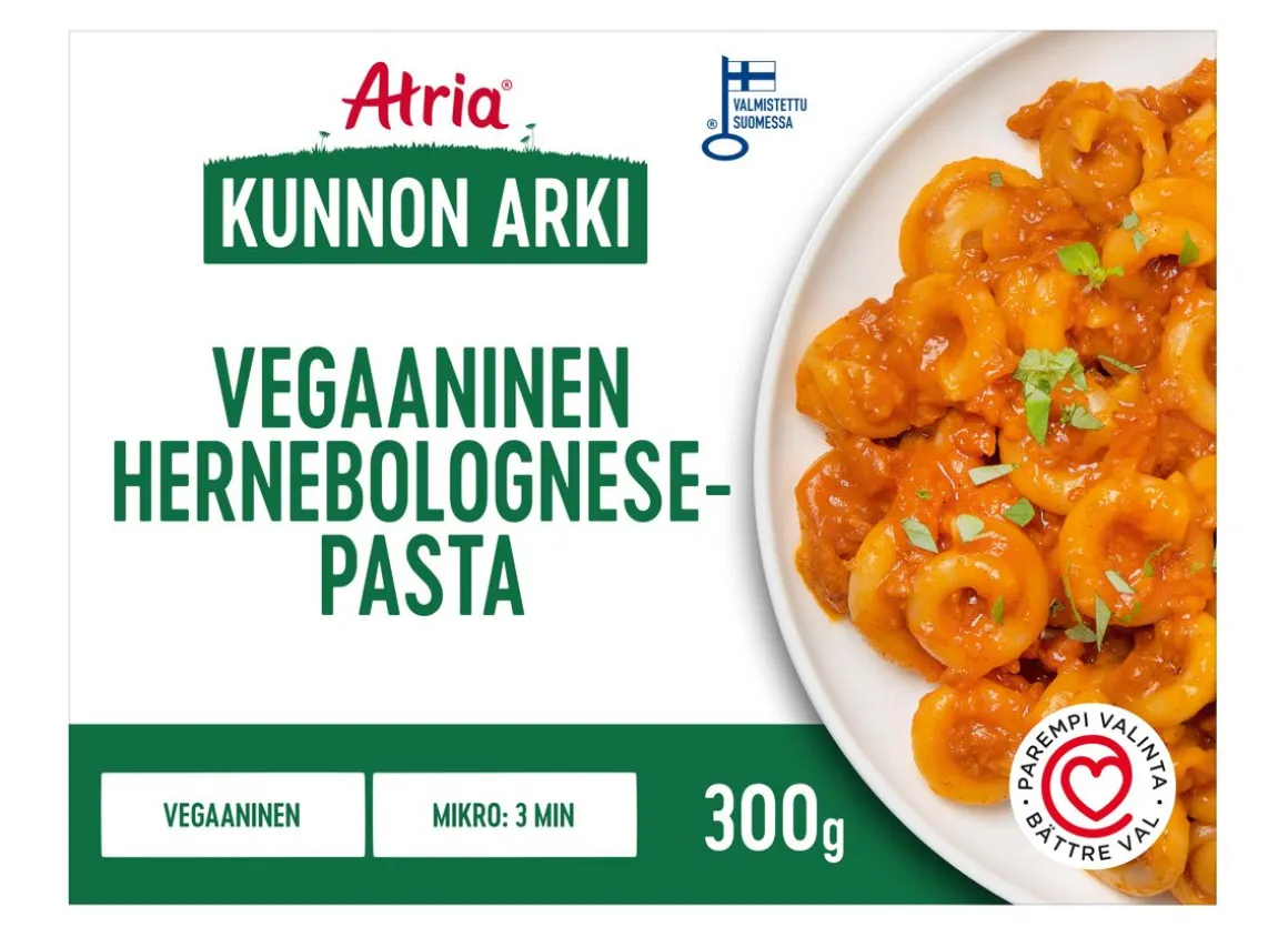 ATRIA KUNNON ARKI VEGAANINEN HERNEBOLOGNESEPASTA 300 G
