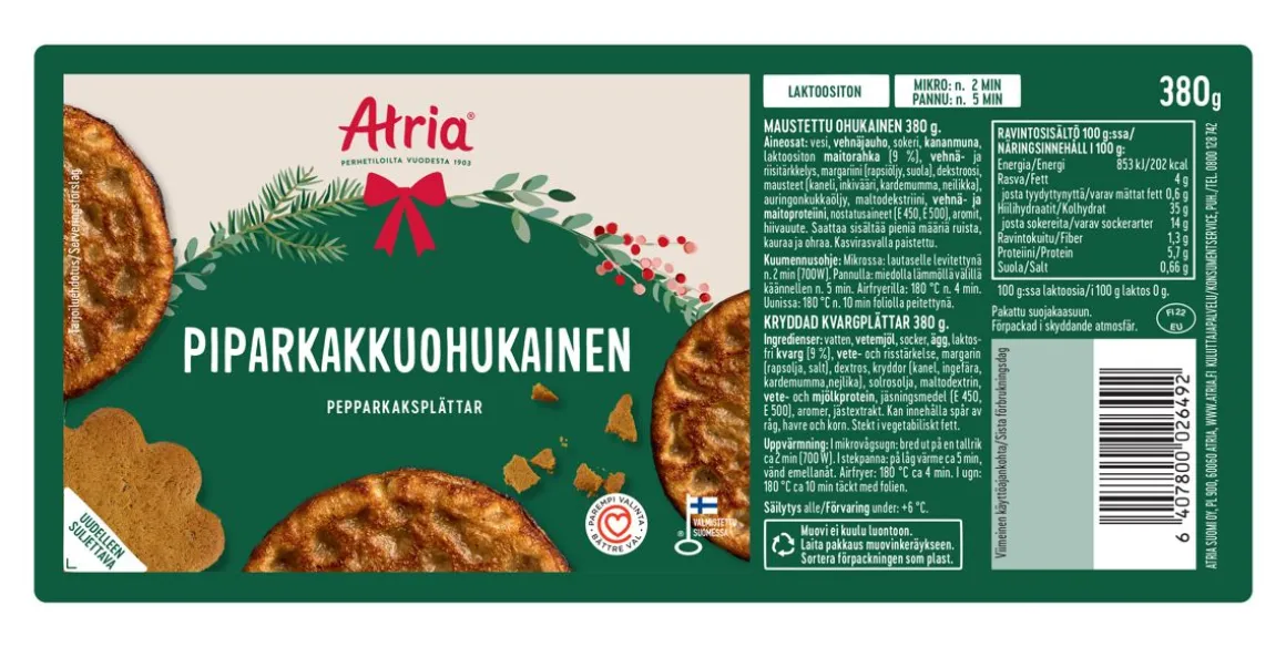 ATRIA PIPARKAKKUOHUKAINEN 380 G