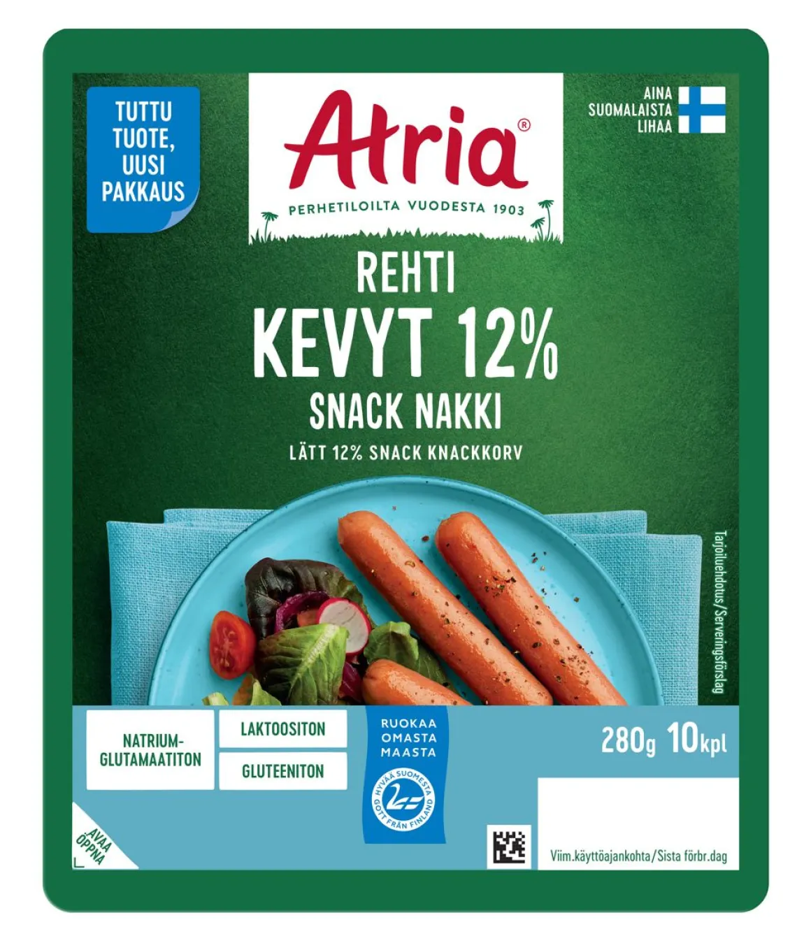 ATRIA REHTI KEVYT 12% SNACK NAKKI 280 G