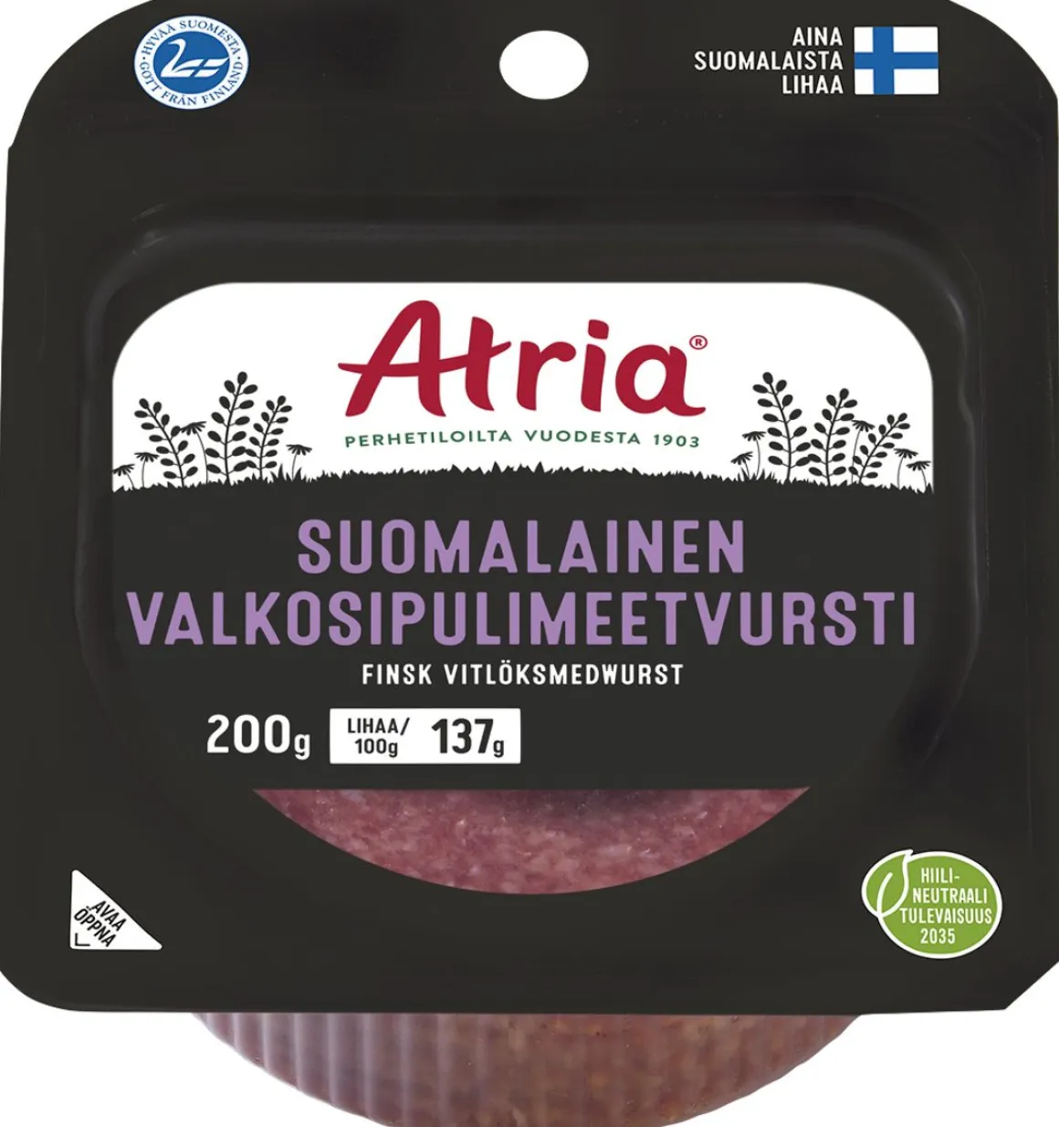 ATRIA SUOMALAINEN VALKOSIPULIMEETVURSTI 200 G