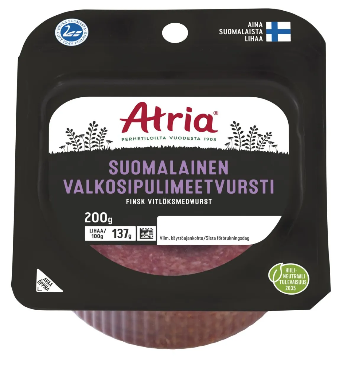 ATRIA SUOMALAINEN VALKOSIPULIMEETVURSTI 200 G