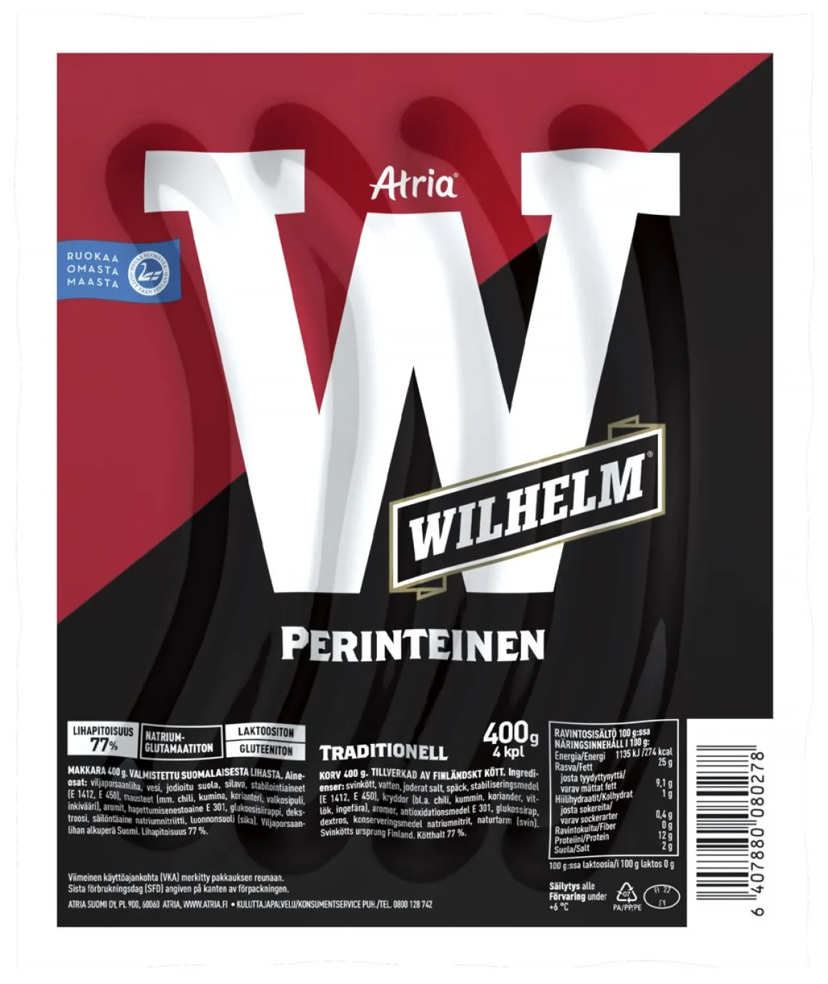 ATRIA WILHELM PERINTEINEN GRILLIMAKKARA 400 G