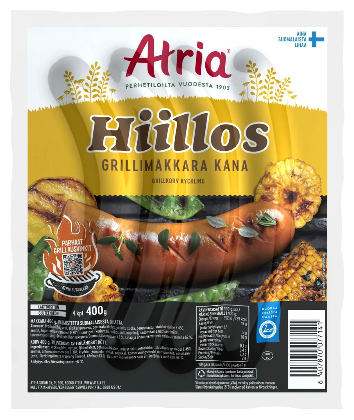 ATRIA HIILLOS KANA 400 G