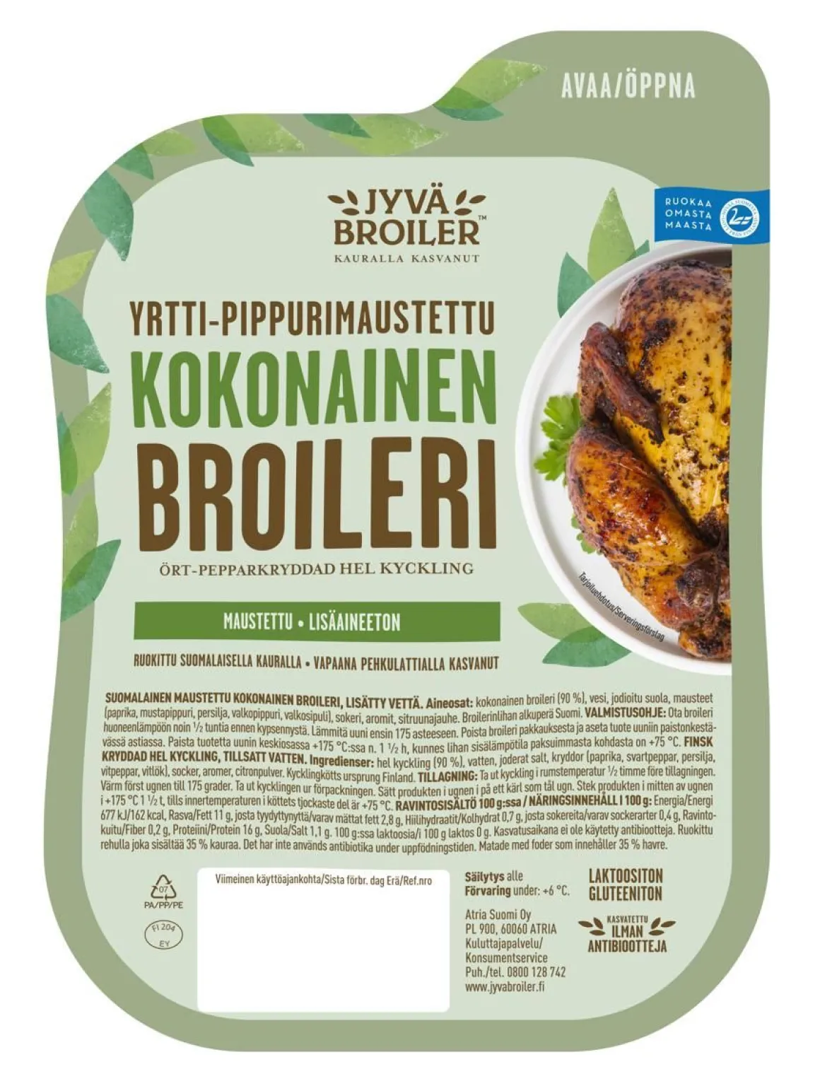 ATRIA JYVÄBR. YRTTI-PIPPURIMAUSTETTU KOK. N. 1,4K