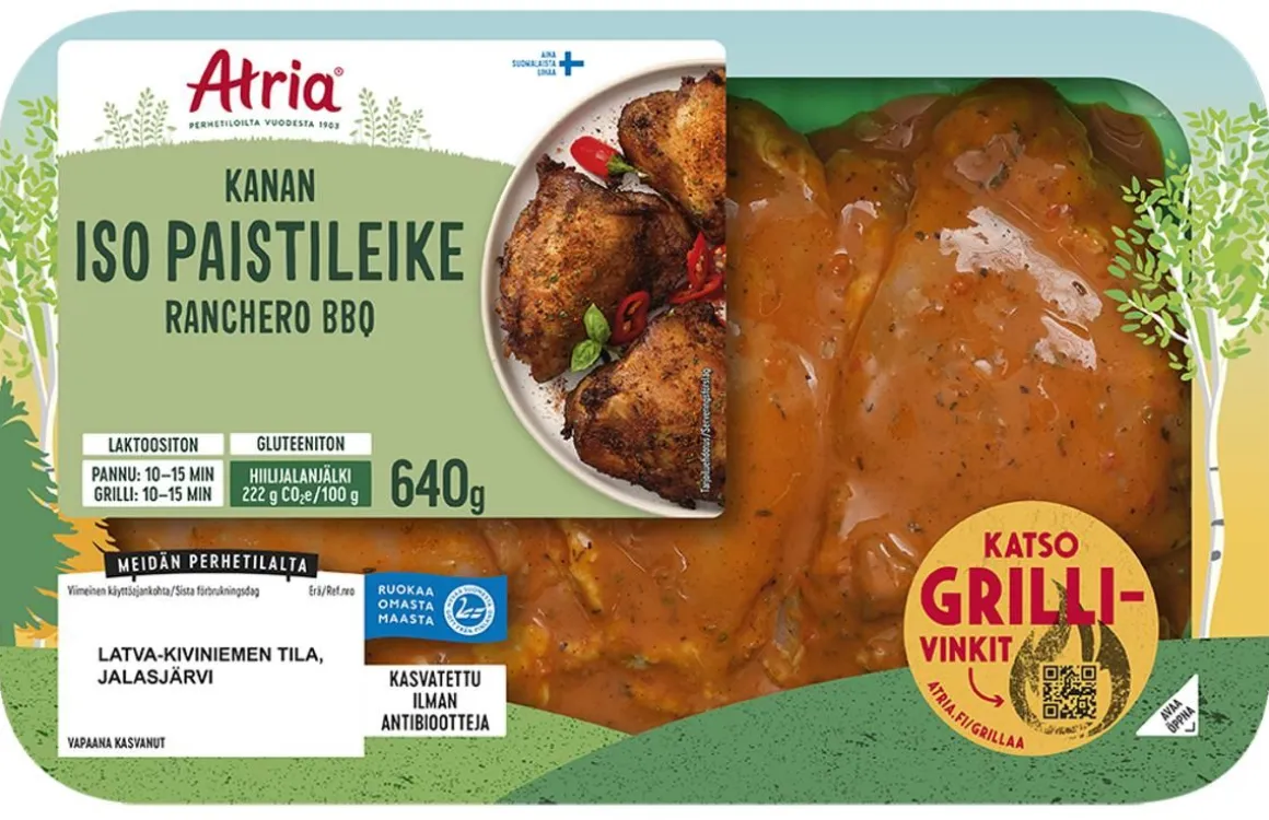 ATRIA KANAN ISO PAISTILEIKE RANCHERO BBQ 640 G