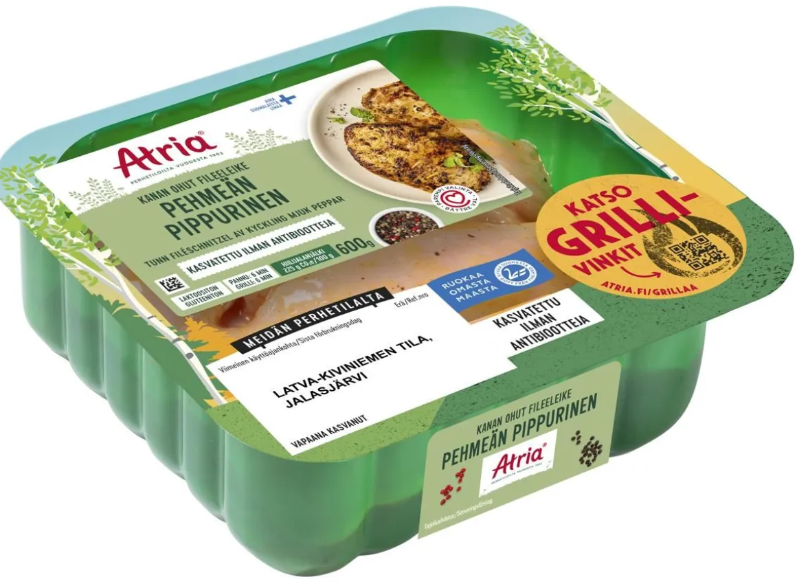 ATRIA KANAN OHUT FILEELEIKE PEHMEÄN PIPPURINEN 600 G