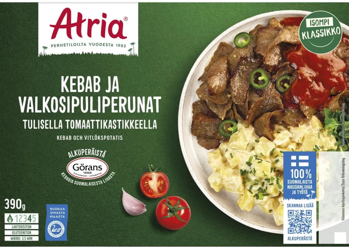 ATRIA KEBAB JA VALKOSIPULIPERUNAT 390 G