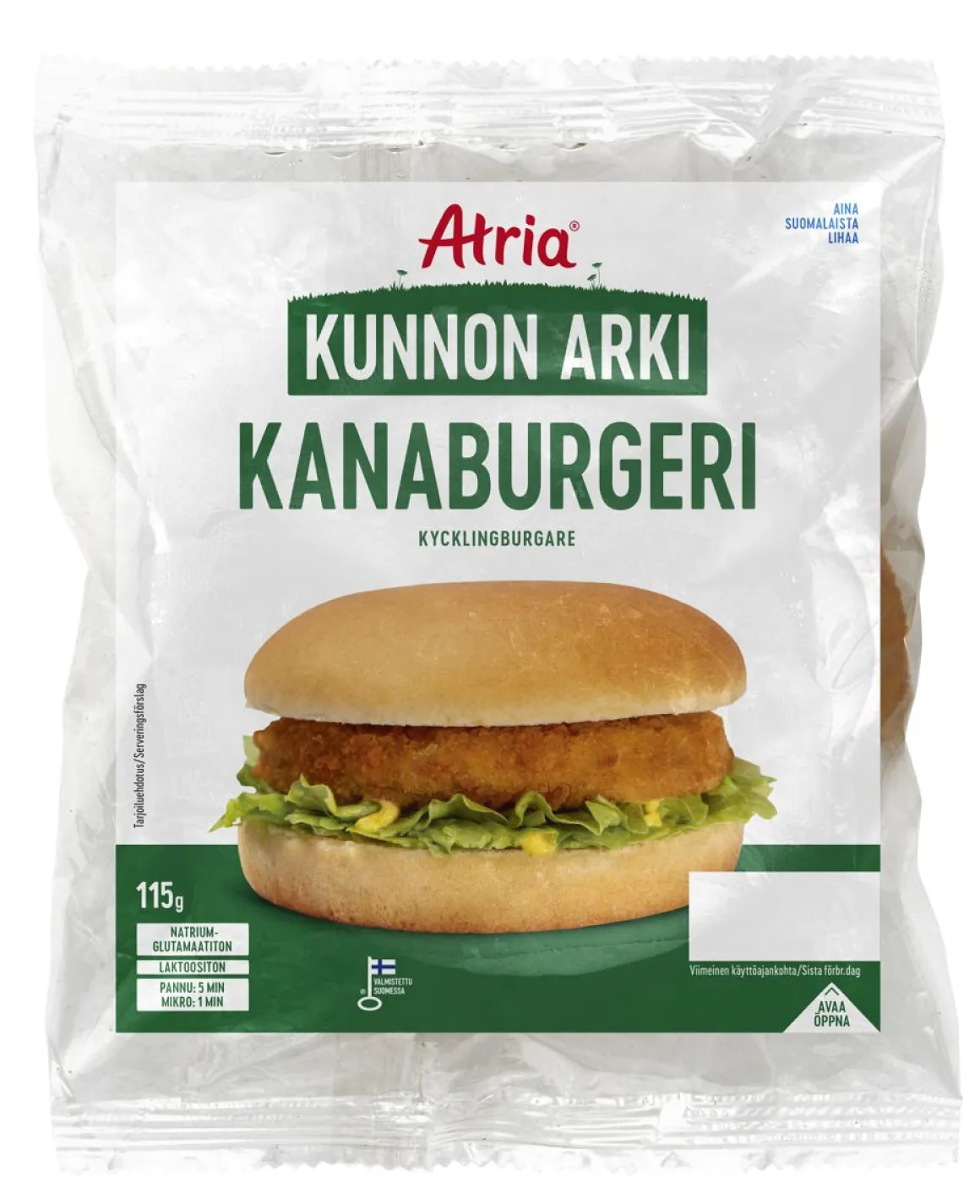 ATRIA KUNNON ARKI KANABURGERI 115 G