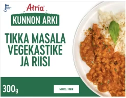 ATRIA KUNNON ARKI TIKKA MASALA VEGEKASTIKE JA RIISI 300 G