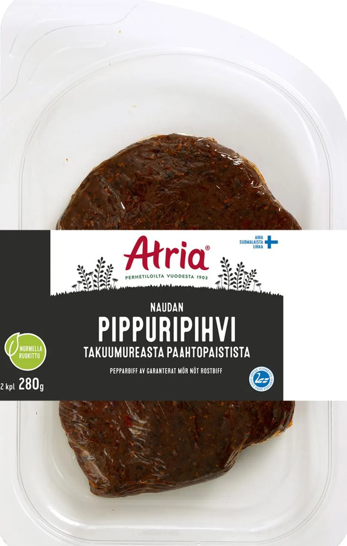 ATRIA NAUDAN PIPPURIPIHVI TAKUUMUREASTA PAAHTOPAISTISTA 280 G
