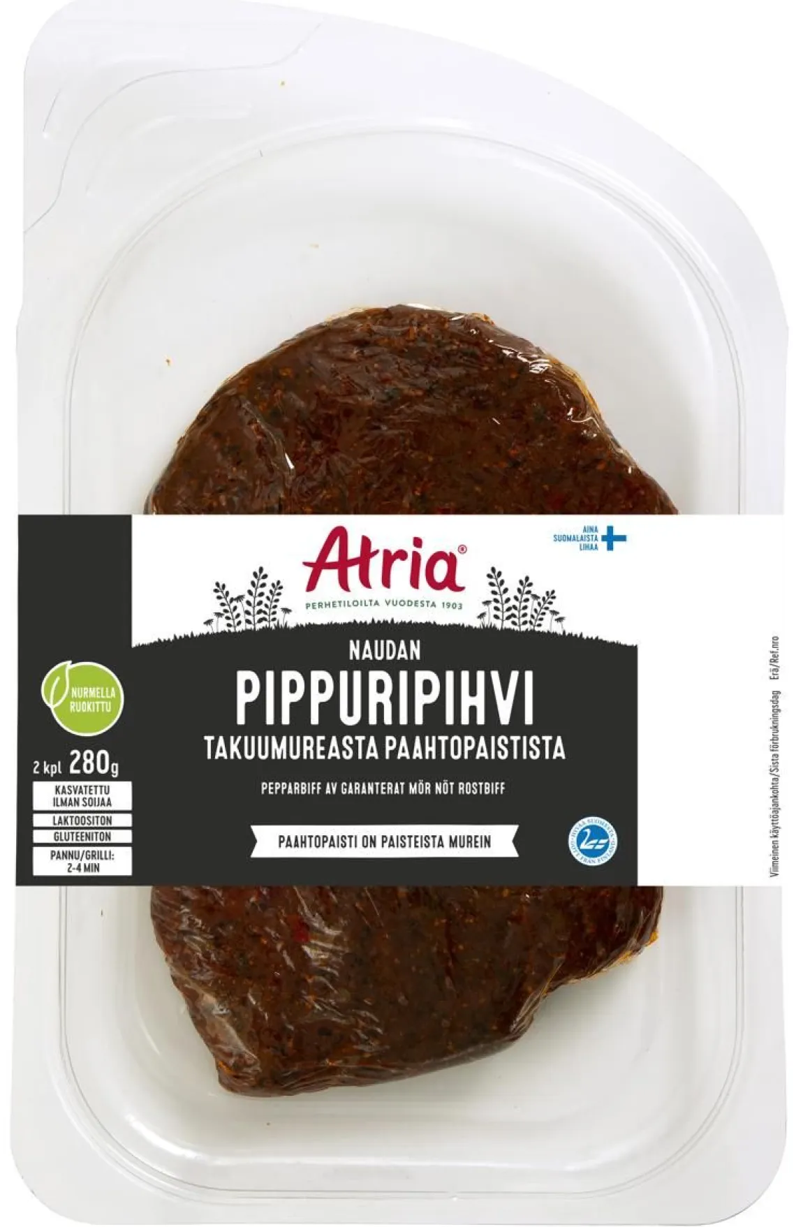ATRIA NAUDAN PIPPURIPIHVI TAKUUMUREASTA PAAHTOPAISTISTA 280 G