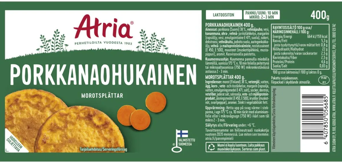 ATRIA PORKKANAOHUKAINEN 400 G