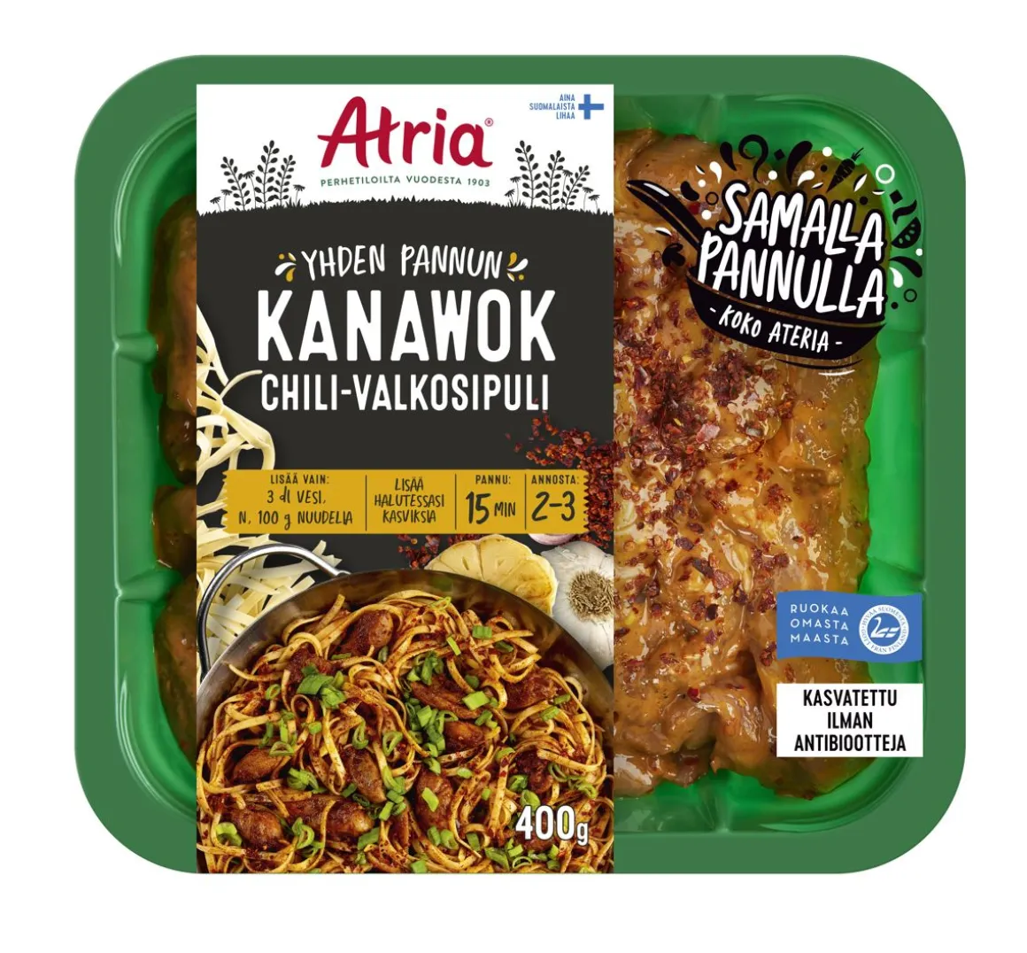 ATRIA YHDEN PANNUN KANAWOK CHILI-VALKOSIPULI 400 G