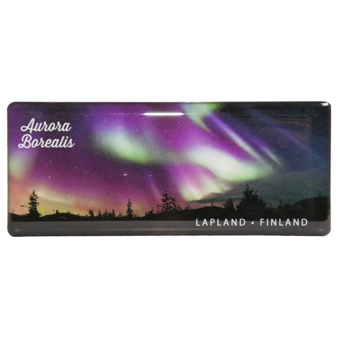 AURORA BOREALIS LAPLAND FINLAND EPOXY MAGNEETTI, PITKÄ