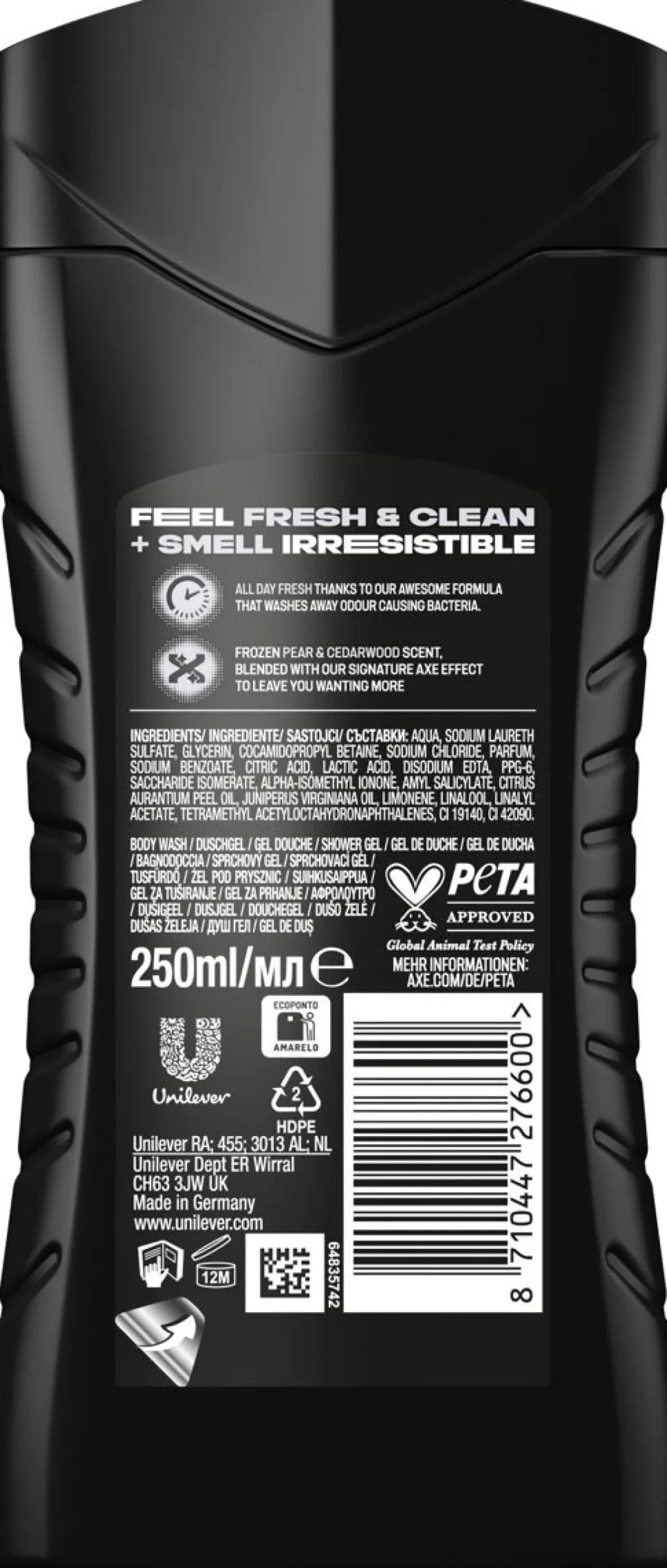AXE BLACK SHOWERGEL 250 ML