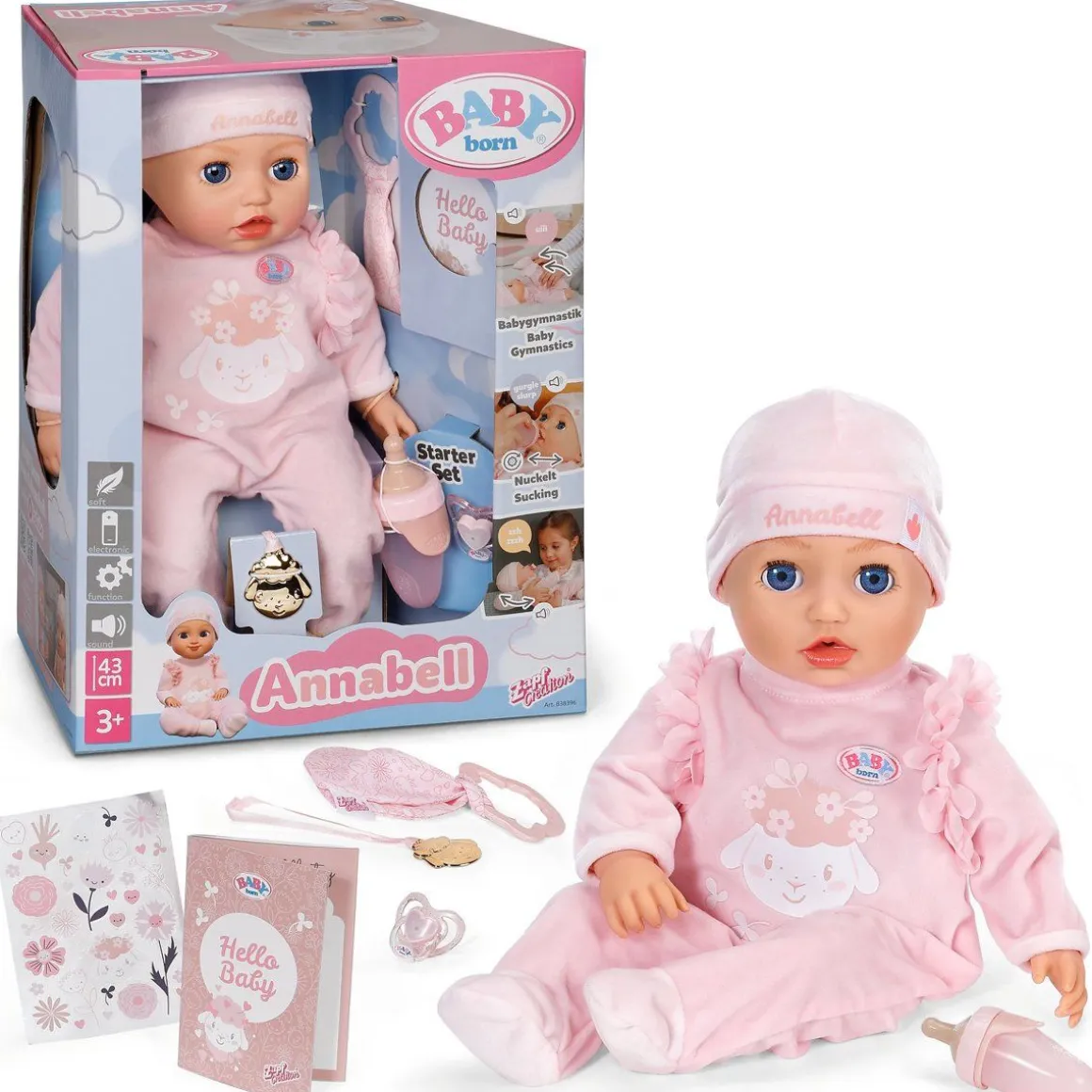 BABY BORN ANNABELL NUKKE 43CM