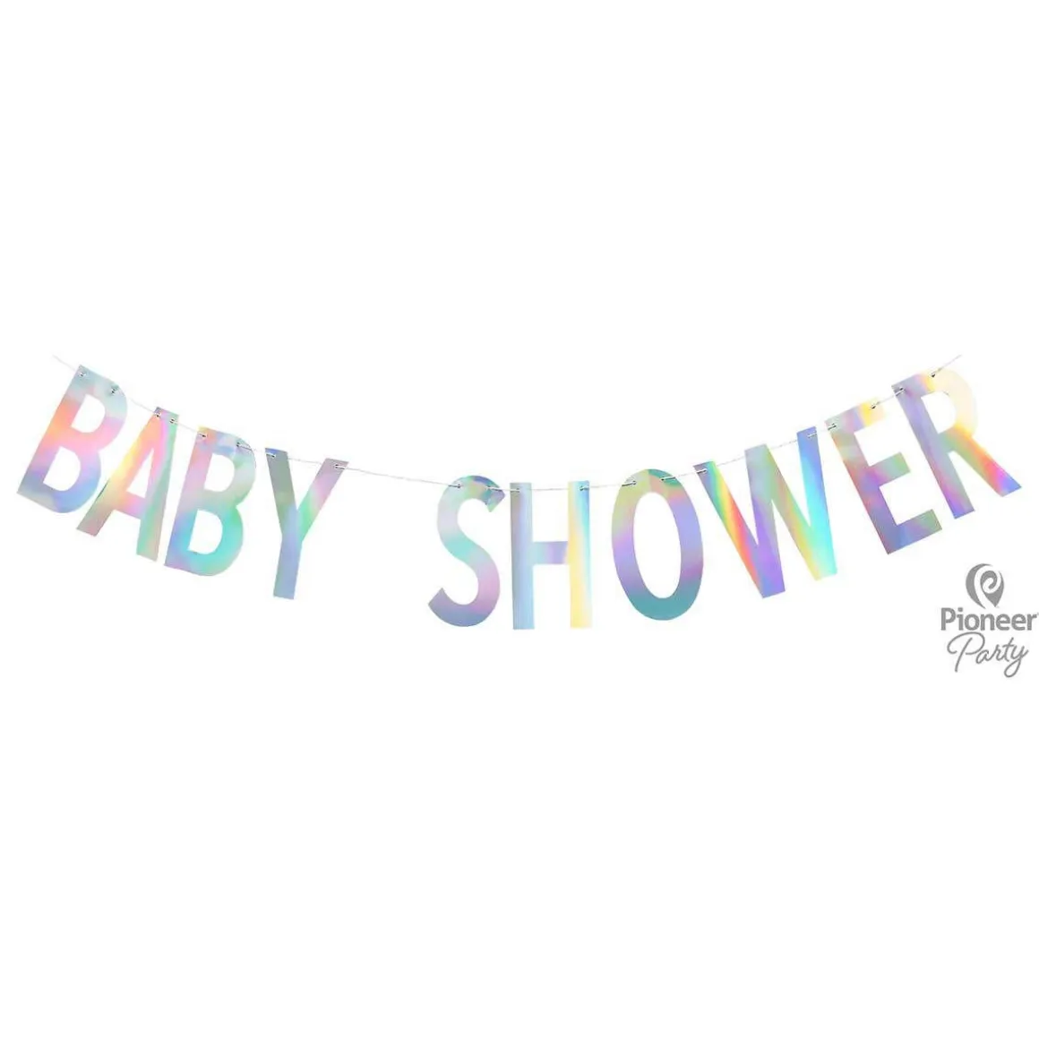 BABY SHOWER KIRJAINNAUHA SATEENKAARENVÄREISSÄ KUULTAVA 2 M