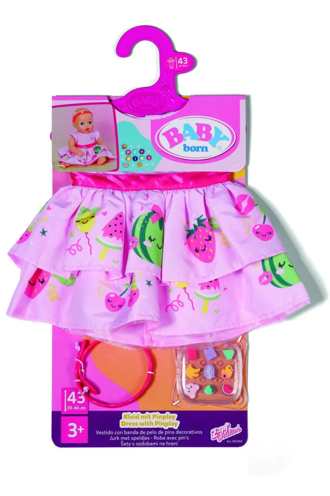 BABY BORN MEKKO JA KORISTELTAVA HIUSPANTA
