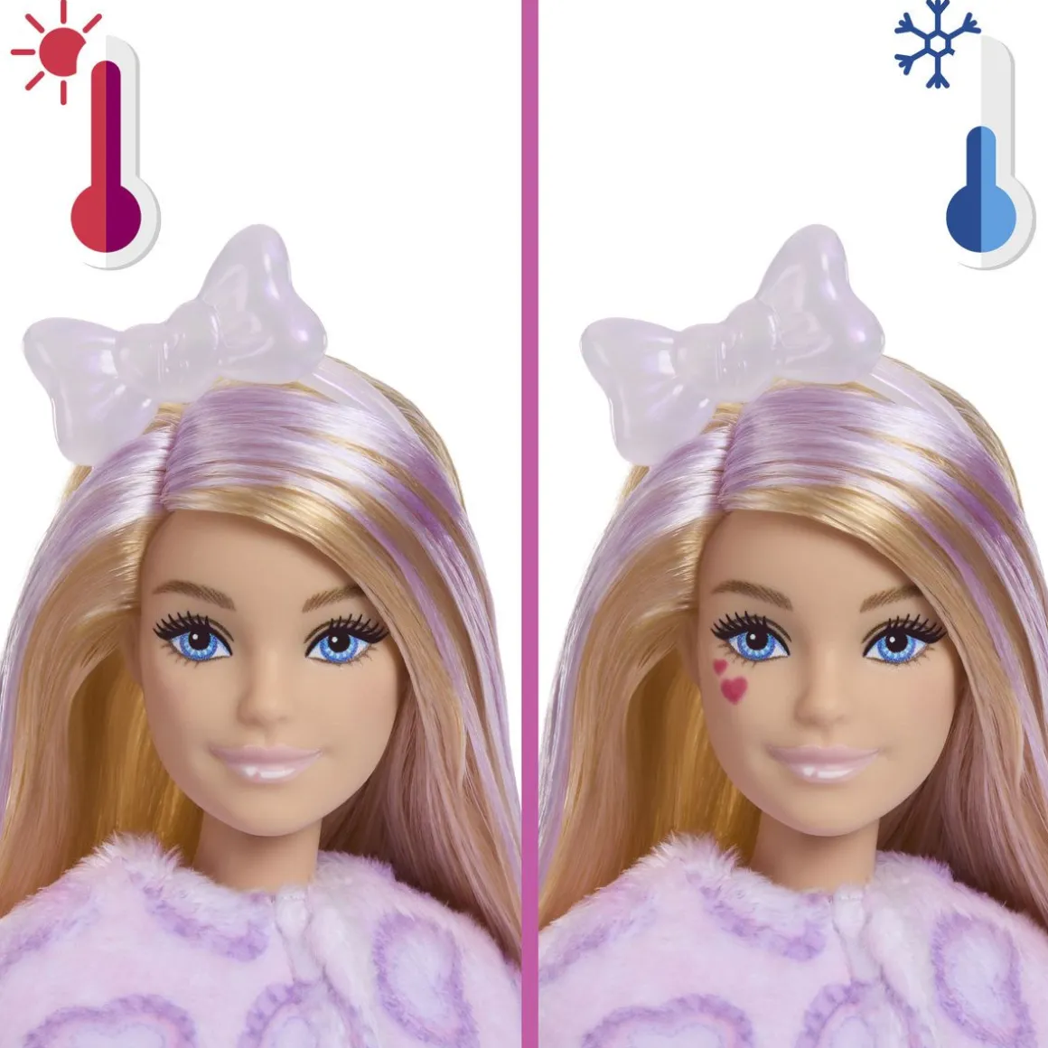 BARBIE CUTIE REVEAL SWEET BOWS LILA KISSA