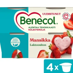 BENECOL JOGURTTI 4*115G MANSIKKA 460 G
