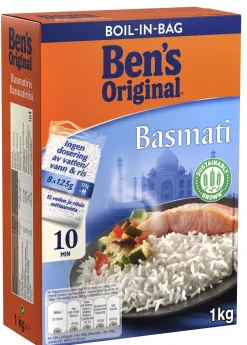 BEN'S ORIGINAL BASMATIRIISI KEITINPUSSI 8X125G