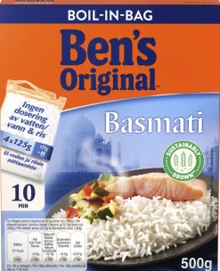 BEN'S ORIGINAL BASMATIRIISI KEITINPUSSI 4X125G 500 G
