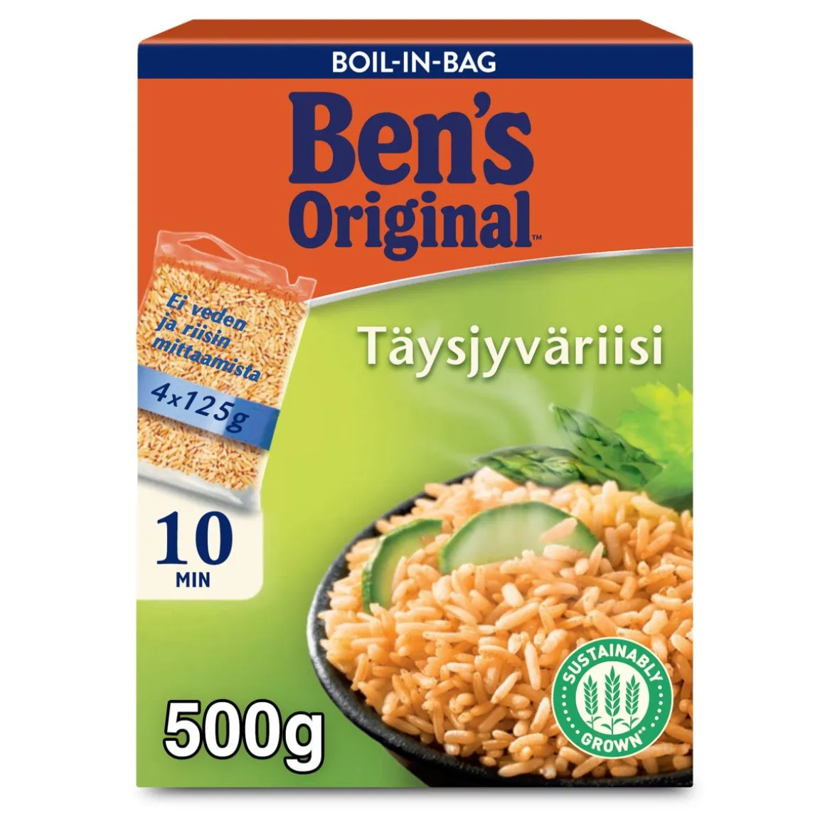 BEN'S ORIGINAL TÄYSJYVÄRIISI KEITINPUSSI 4X125G