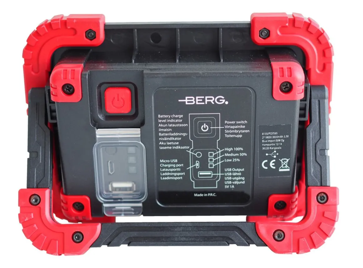 BERG TYÖVALO LADATTAVA 10W COB 1000LM