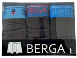 BERGA BOKSERIT 3-PACK M MUSTA