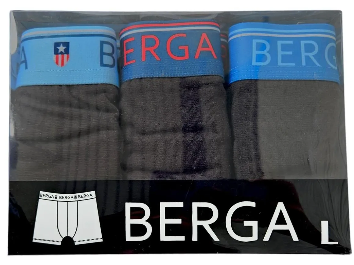 BERGA BOKSERIT 3-PACK XXL MUSTA