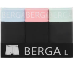BERGA BOKSERIT 3-PACK M MUSTA VÄRIKÄS VYÖTÄRÖNAUHA