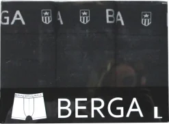 BERGA BOKSERIT 3-PACK MUSTA L
