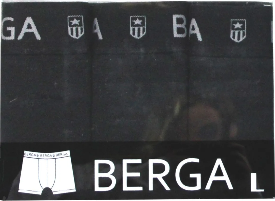 BERGA BOKSERIT 3-PACK MUSTA M