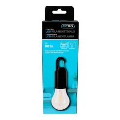 BERG LED-FILAMENTTIVALO LADATTAVA 100LM KARABIINILLA MUSTA
