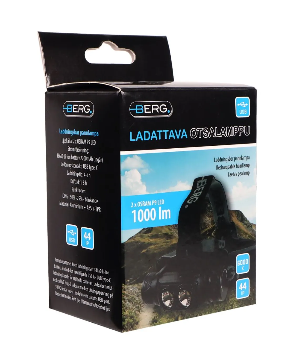 BERG OTSALAMPPU LADATTAVA 1000 LM