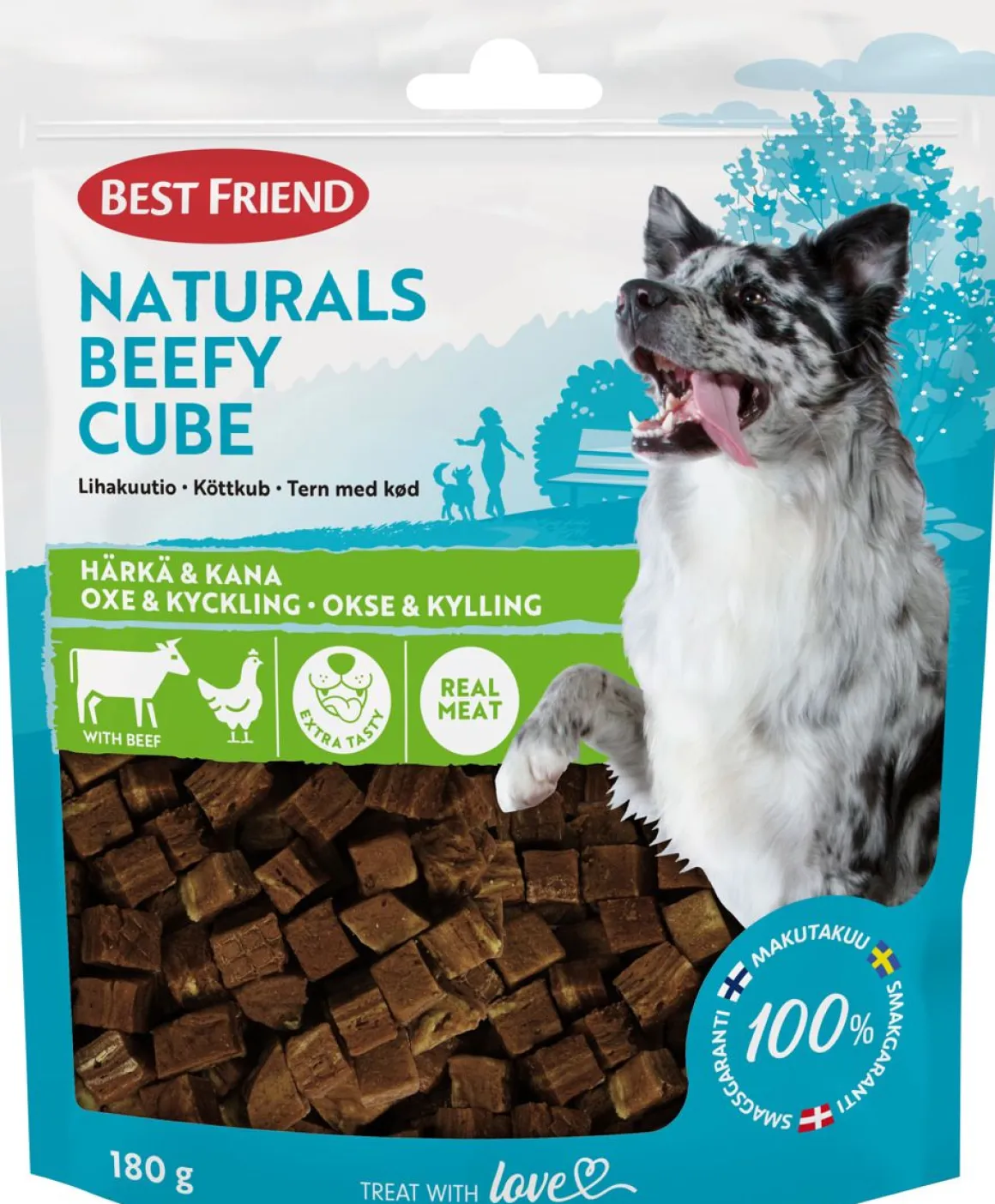 BEST FRIEND NATURALS BEEFY CUBE LIHAKUUTIO 180 G