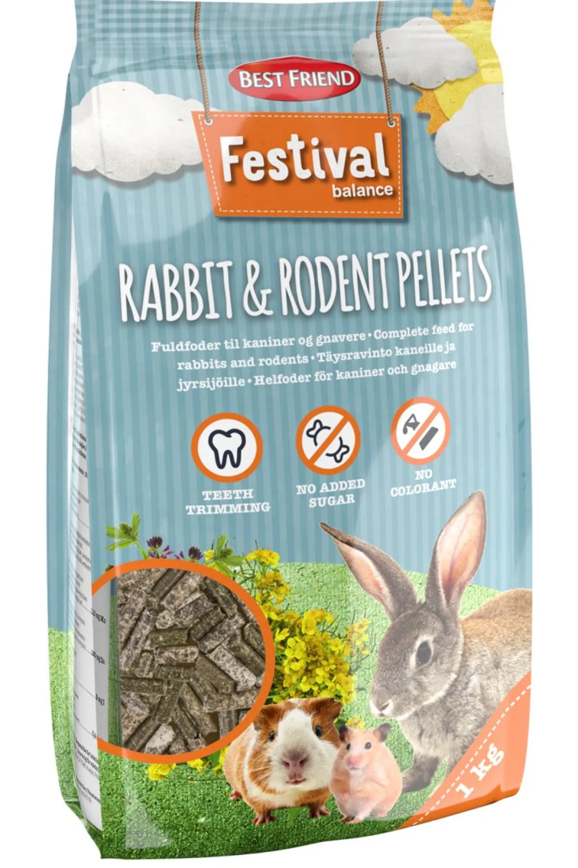 BEST FRIEND FESTIVAL BALANCE JYRSIJÄN RUOKAPELLETTI 1KG