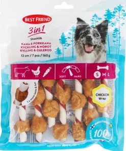 BEST FRIEND 3IN1 SHASHLIK KANA & PORKKANA 12CM 7KPL 160 G