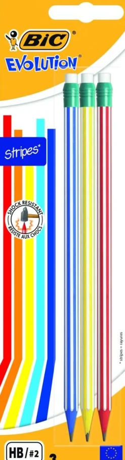 BIC LYIJYK. EVOLUTION STRIPES 3-PACK PYYHEKUMILLA