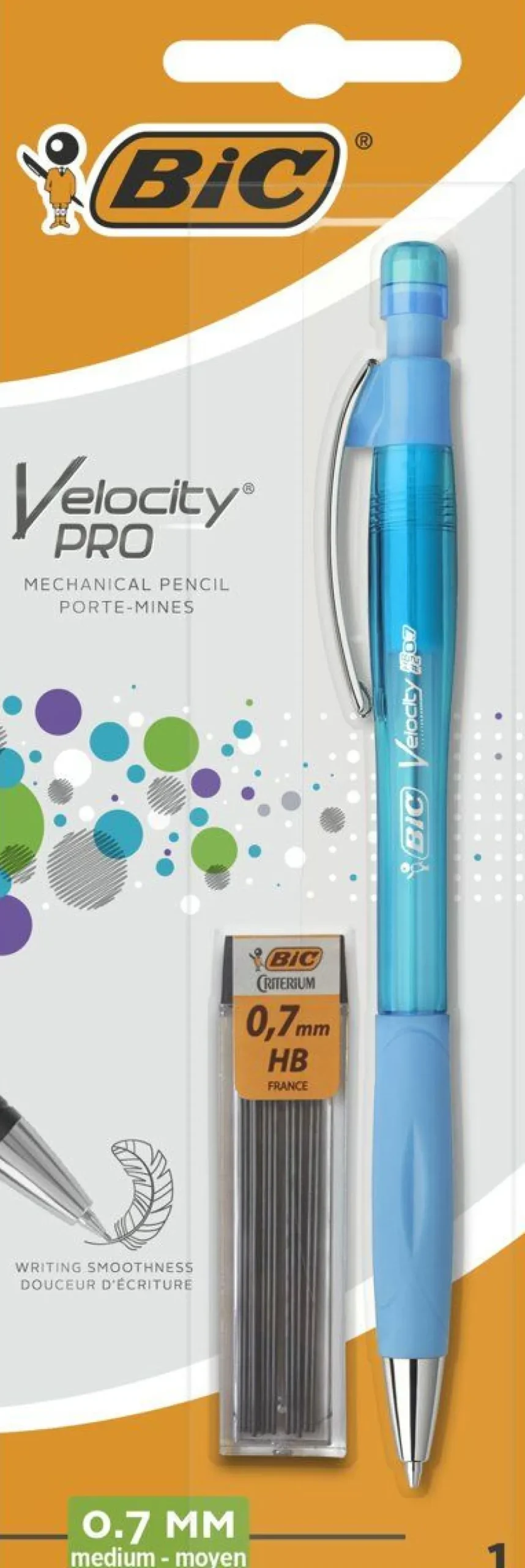BIC LYIJYTÄYTEKYNÄ VELOCITY PRO 0,7MM + LYIJYT / BL1