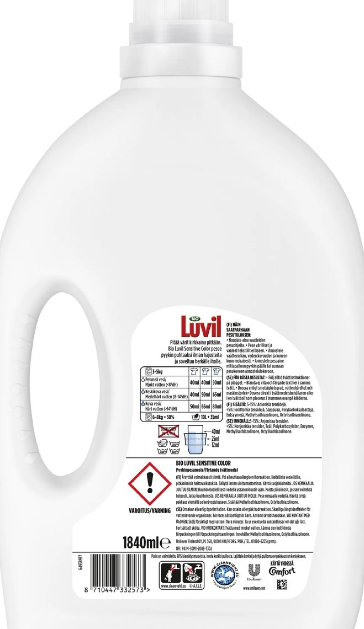 BIO LUVIL SENSITIVE COLOR 1840ML 1,84 L