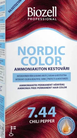 BIOZELL PROFESSIONAL NORDIC COLOR AMMONIAKITON KESTOVÄRI CHILI 120 M