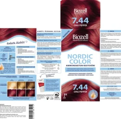 BIOZELL PROFESSIONAL NORDIC COLOR AMMONIAKITON KESTOVÄRI CHILI  120 M