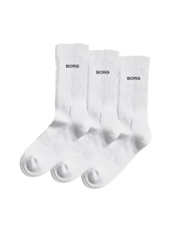 BJÖRN BORG ESSENTIAL CREW SUKAT 3-PACK 43-46 VALKOINEN