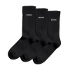 BJÖRN BORG ESSENTIAL CREW SUKAT 3-PACK 43-46 MUSTA