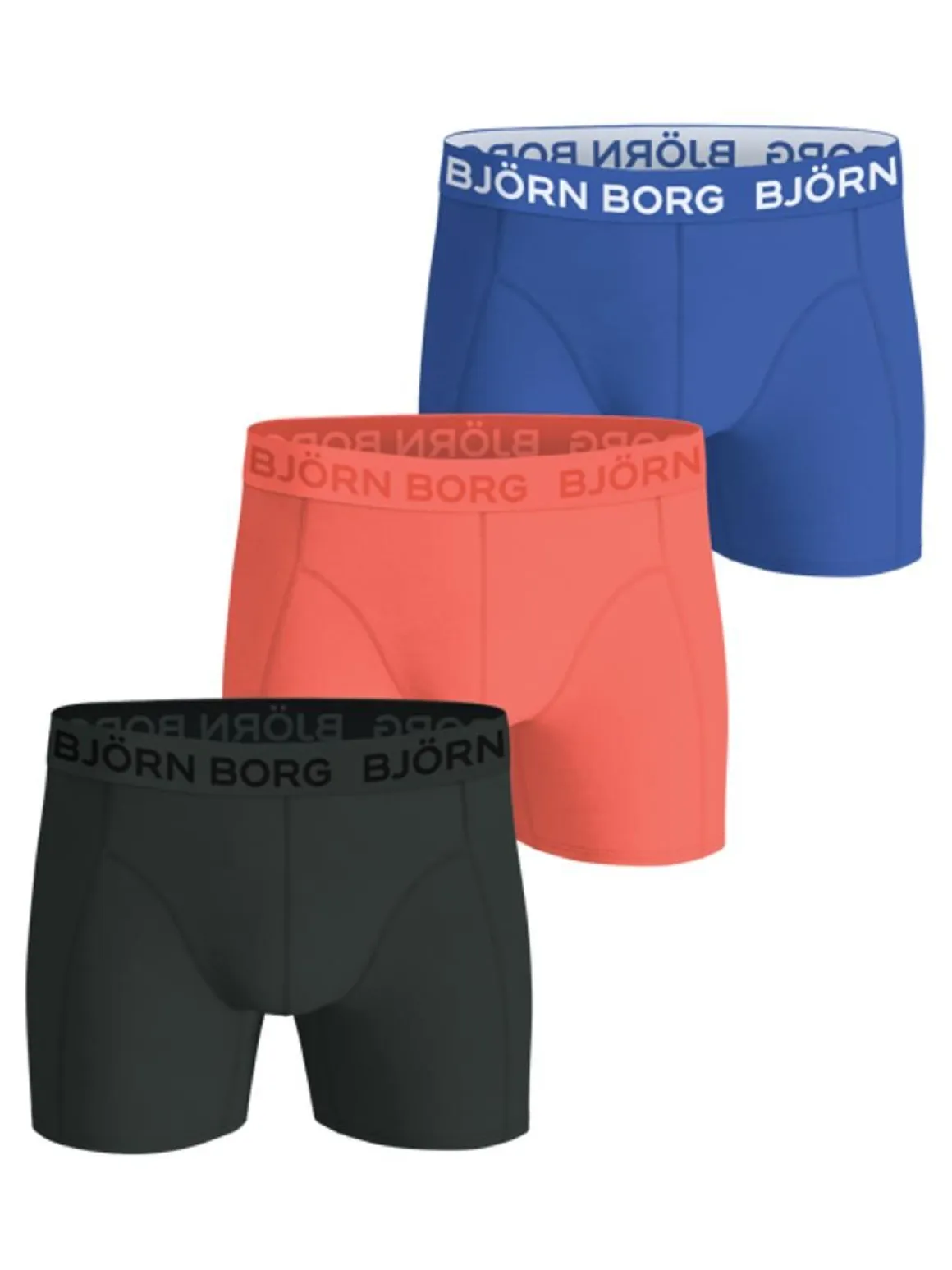 BJÖRN BORG M.BOKSERI 3-PACK MUSTA-PINKKI-SININEN XL