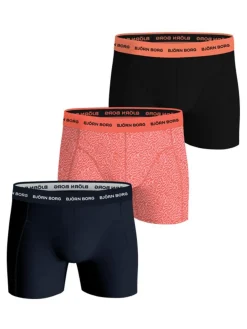 BJÖRN BORG M.BOKSERI 3-PACK MUSTA-PINKKI L