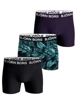 BJÖRN BORG M. BOKSERI  3-PACK S KUVIOLLINEN-YKSIVÄRINEN